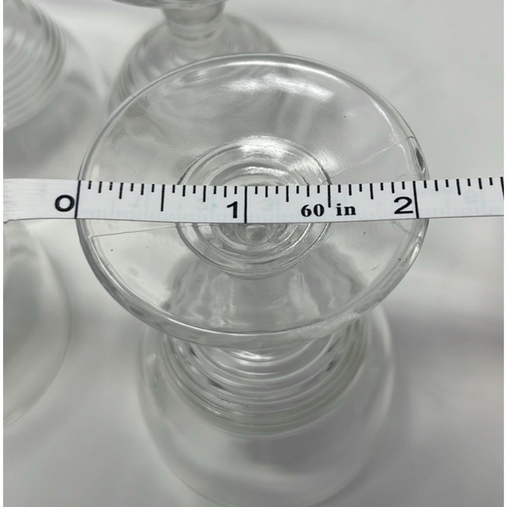 Set of 4 Vintage Beehive clear petite Sherry Gimlet stemmed Glasses - Picture 8 of 8